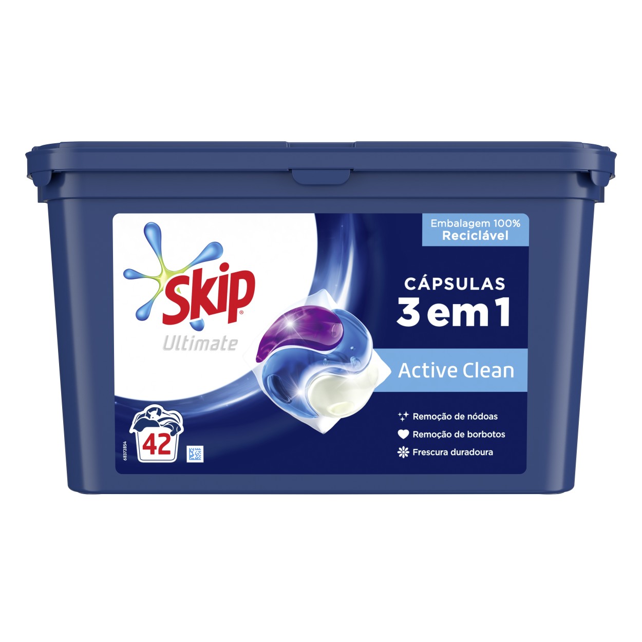 SKIP Detergente Cápsulas Ultimate Active Clean 3em1 packshot