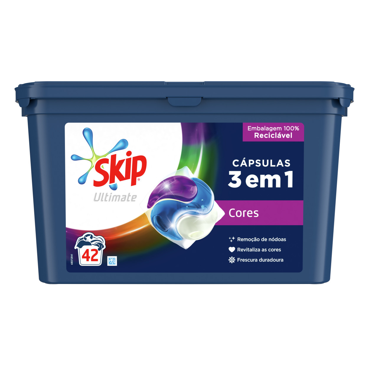 SKIP Detergente Cápsulas Ultimate Cores 3em1 packshot