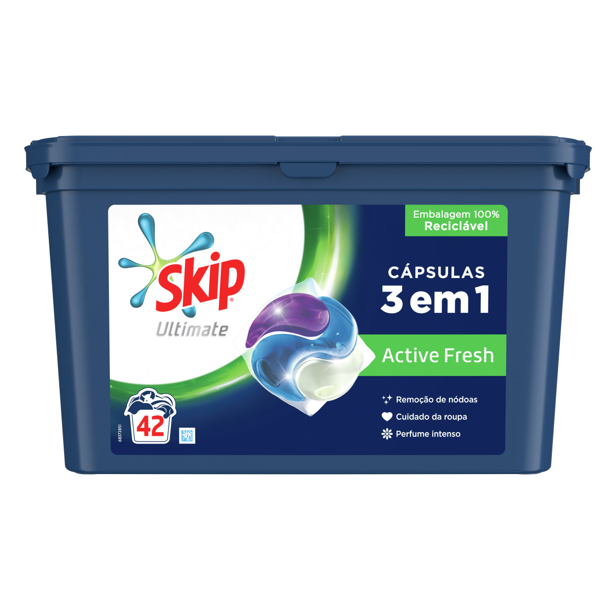 SKIP Detergente Cápsulas Ultimate Active Fresh 3em1 packshot