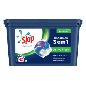 SKIP Detergente Cápsulas Ultimate Active Fresh 3em1 packshot