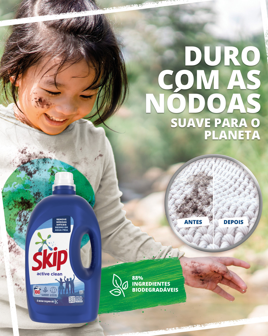 Skip Active Clean, imagem de herói