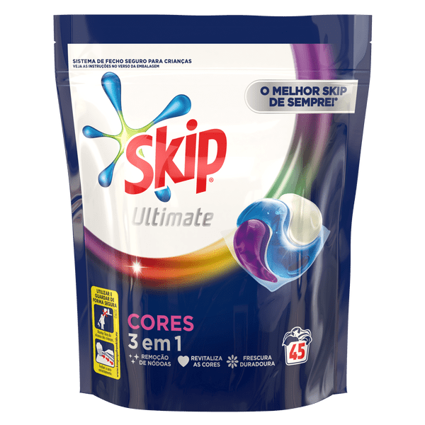 SKIP Detergente Cápsulas Ultimate Cores 3em1 packshot